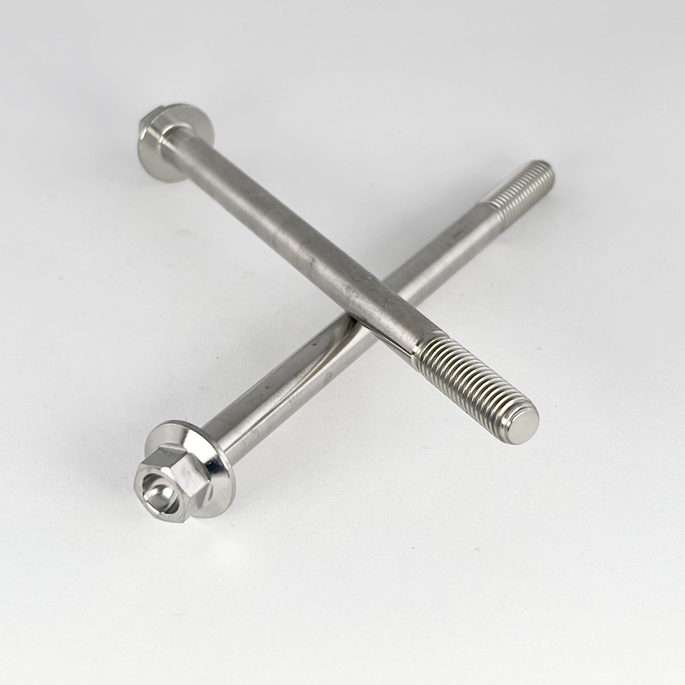 Titanium Hex Flange Head M8 - 1.25 X 140MM Flange Dia.= 16.9mm