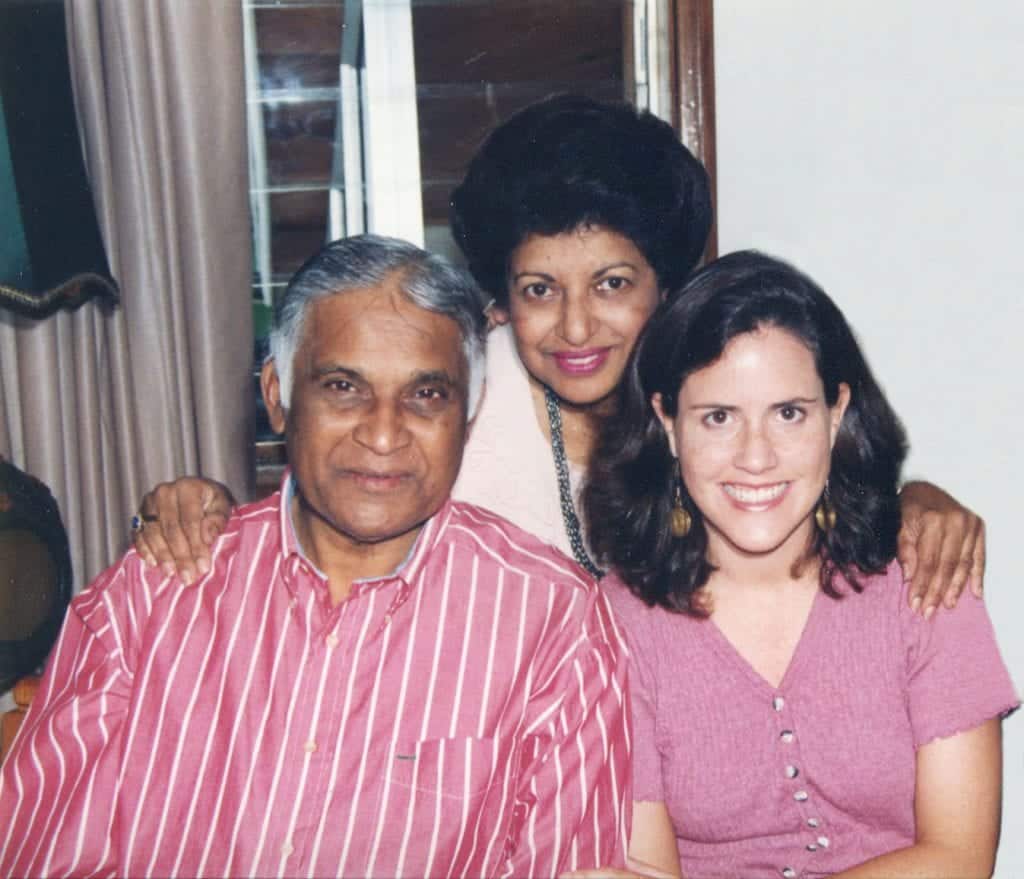 Emily Baldwin with Felix and Jane Pinto