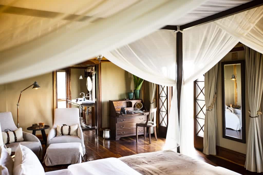 lodge interior at Segera Retreat