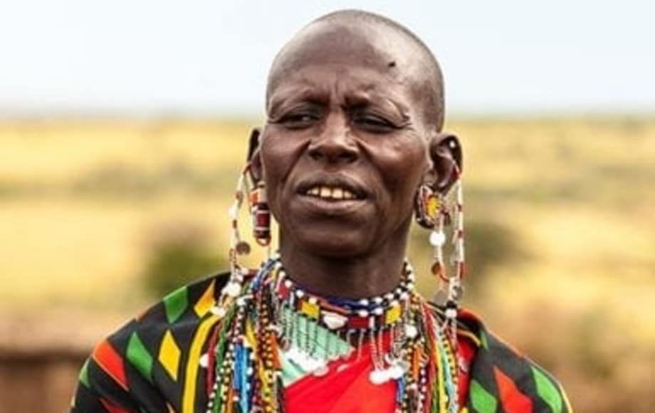 Maasai tribesman in colorful attire