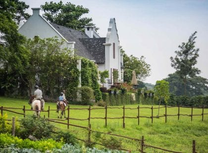 Riding horses at The Manor at Ngorongoro Crater