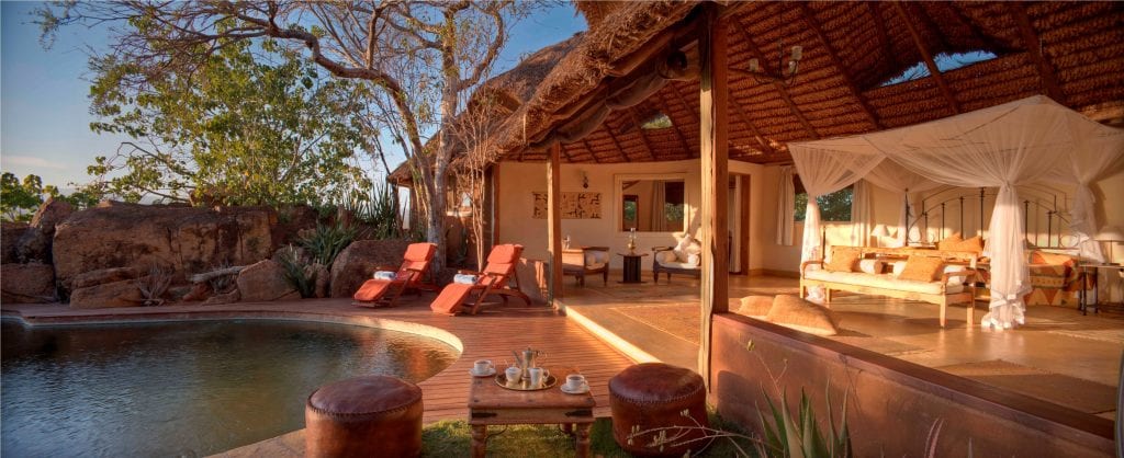 Luxury safari accommodations in Kenya.