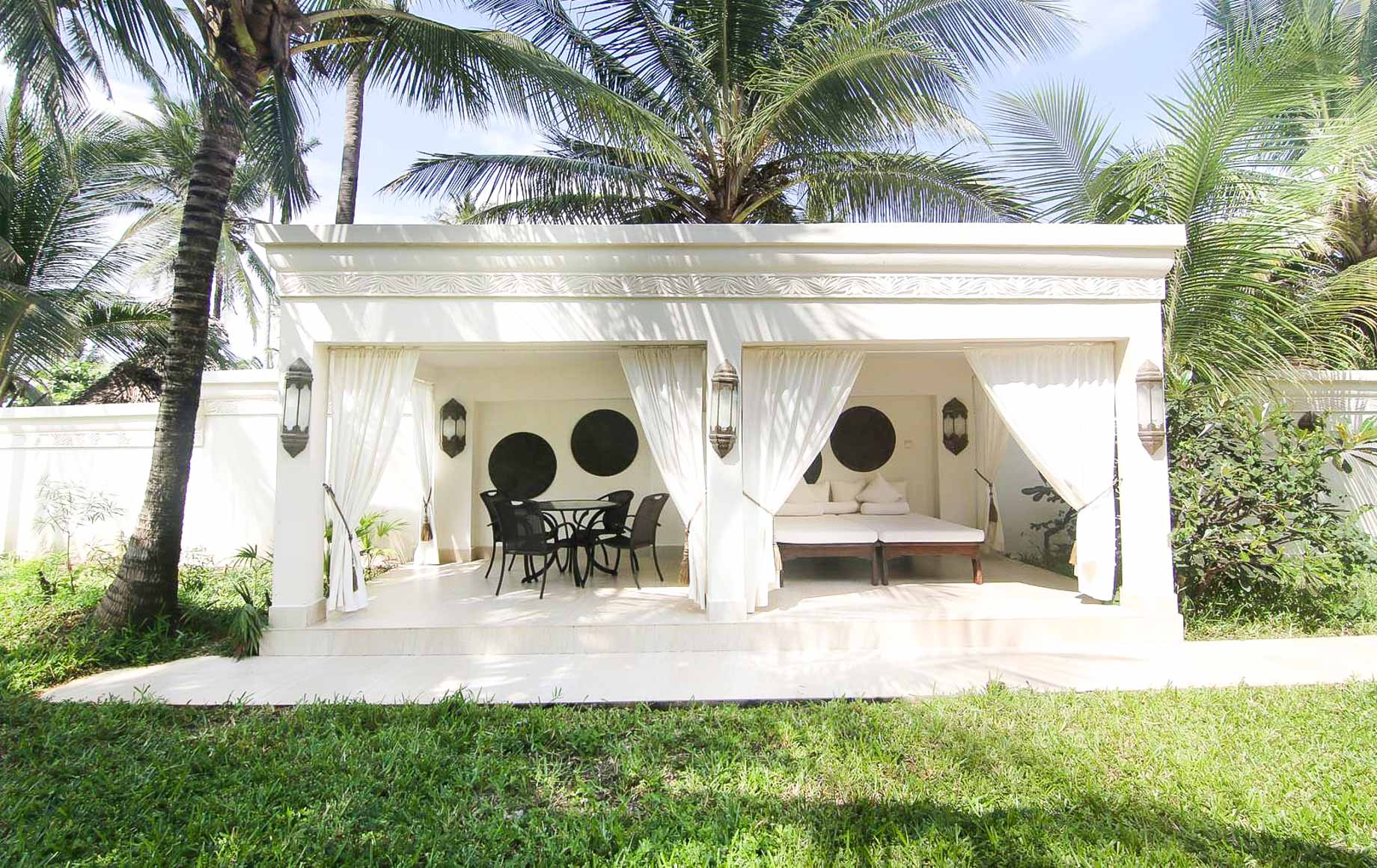 Outdoor seating area at Baraza Resort & Spa