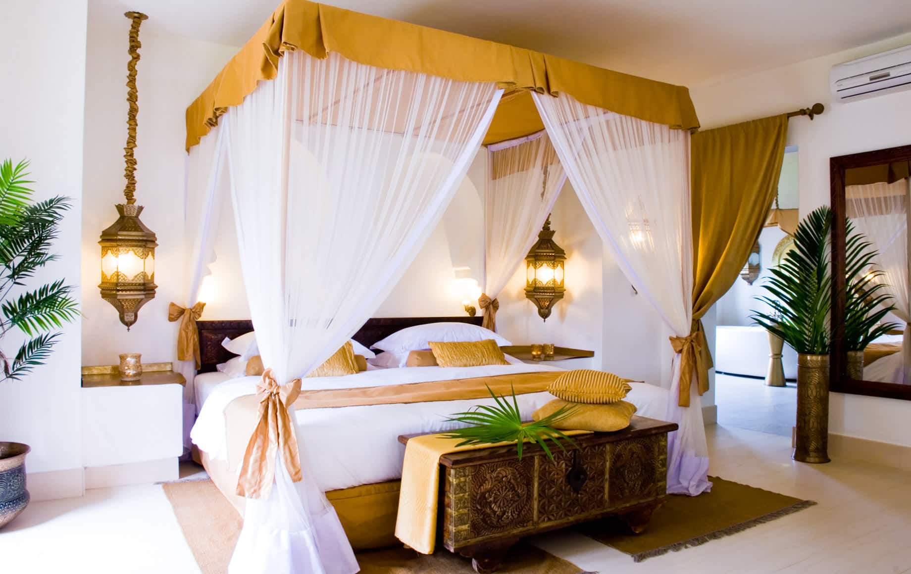Interior of bedroom at Baraza Resort & Spa
