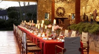 festive holiday table