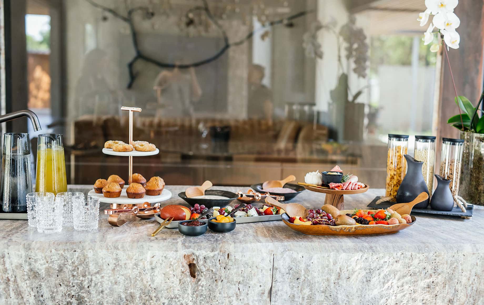A feast on a table