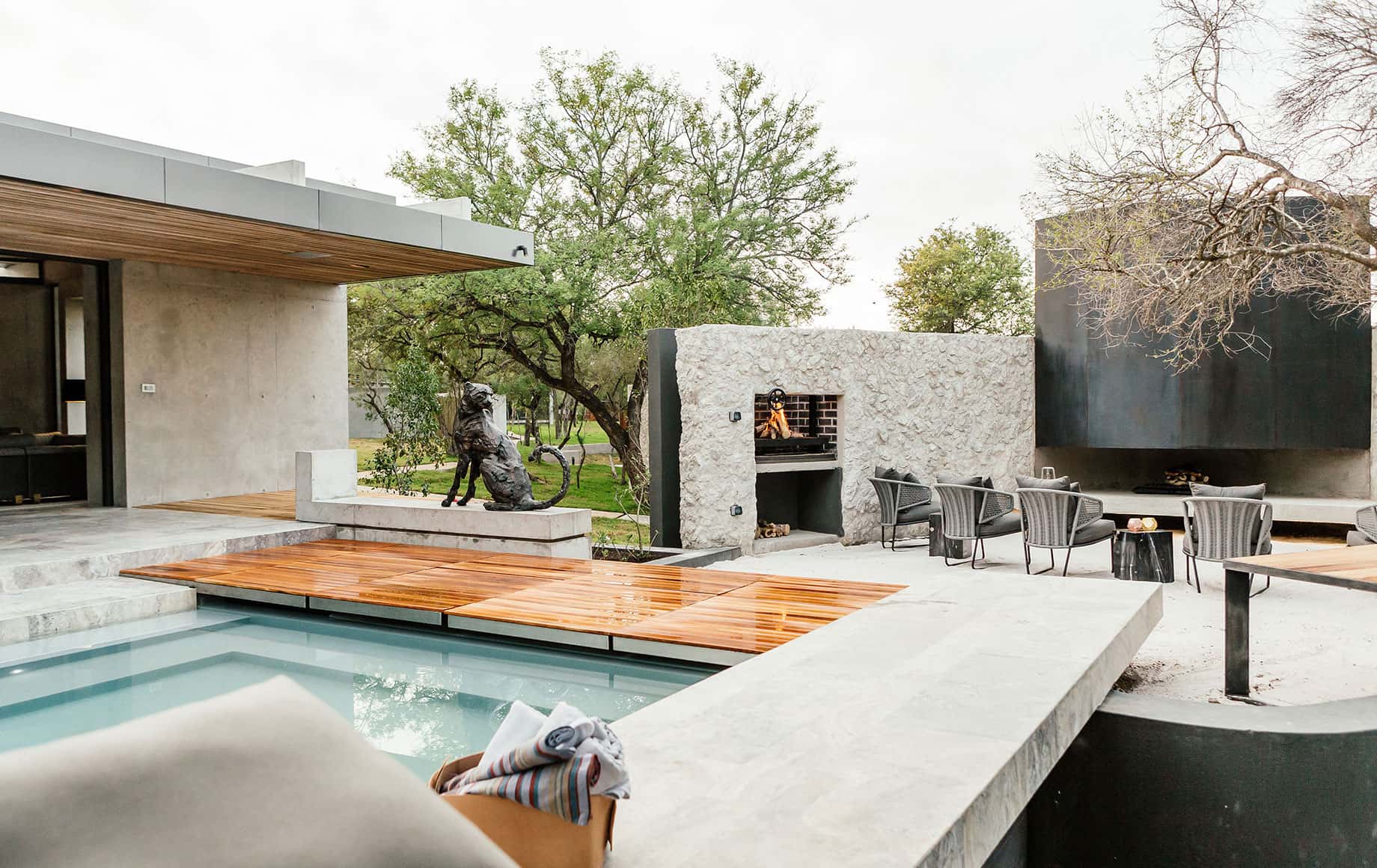 A private pool at a vacation home