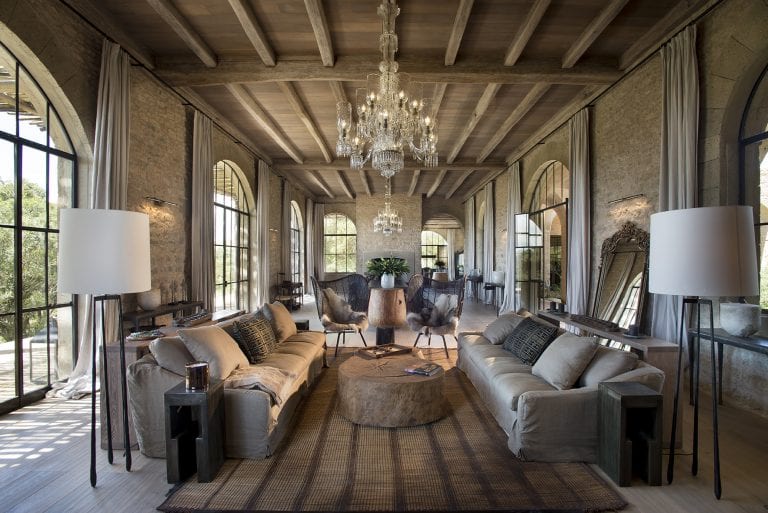 A full view of the formal living room.