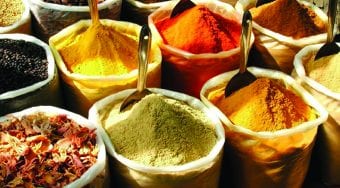 spices from an indian market