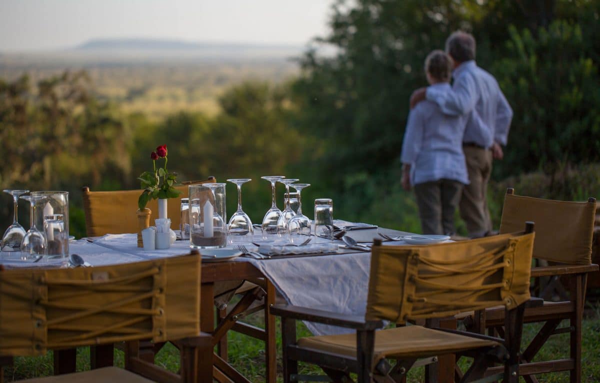 A couple enjoying the sunset.