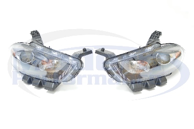 DEPO Black Housing Headlights, 2013-16 Dart