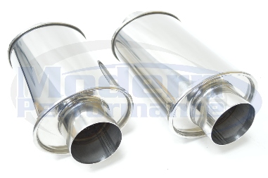 Vibrant 2.25" Ultra Quiet Resonators (Pair, for use with MPx Header), 2013-16 Dart 2.0L / 2.4L