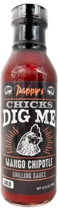 Pappy's Chicks Dig Me Mango Chipotle Grilling Sauce
