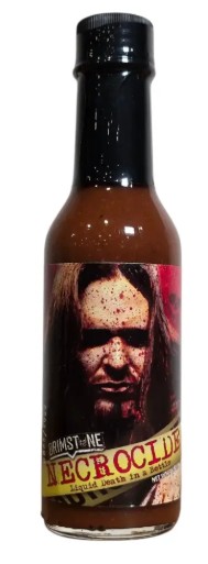 Brimstone Necrocide Liquid Death in a Bottle Hot Sauce