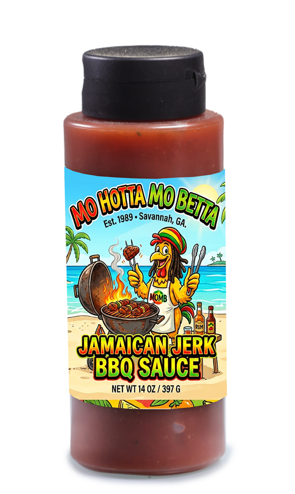 Mo Hotta Mo Betta Jamaican Jerk BBQ Sauce- Plastic Squeeze Bottle