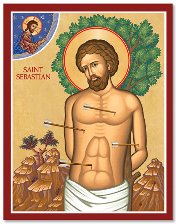 Saint Sebastian Icon