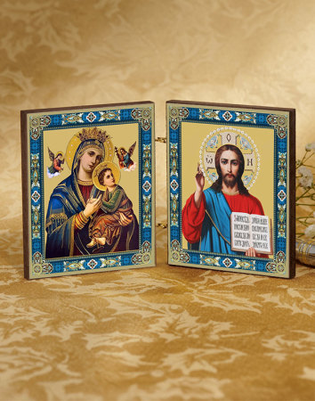 Perpetual Help - Christ Desktop Diptych - set of 4