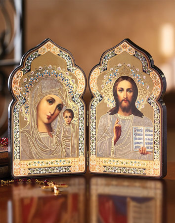 Dome Gold Icon Diptych - set of 4
