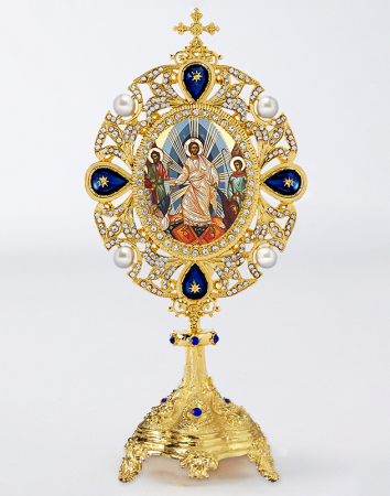 Heirloom Monstrance Style Risen Christ Ornament