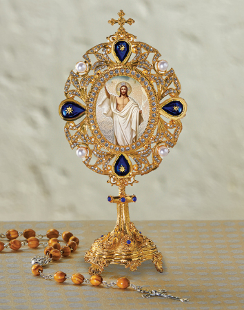 Heirloom Monstrance Style Risen Christ Ornament