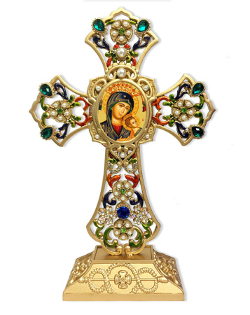 Jeweled Filigree Cross - Our Lady of Perpetual Help