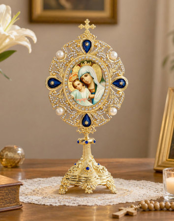Queen of Heaven Monstrance Style Ornament