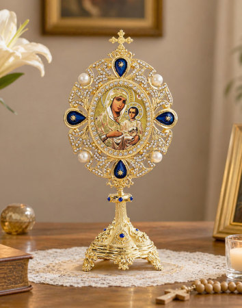 Virgin of Jerusalem Monstrance Style Ornament