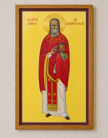 Saint John of Kronstadt Original Icon 48" tall