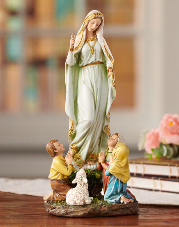 Our Lady and the Children of Fatima Figurine