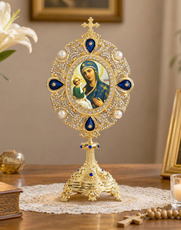 Our Lady of Jersualem Heirloom Monstrance Style Ornament