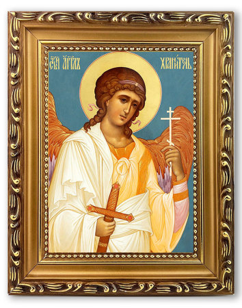 Guardian Angel icon - gold framed