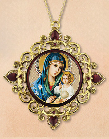 Eternal Bloom Ornate Metal Ornament