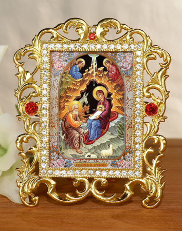 Nativity Jeweled Frame Icon