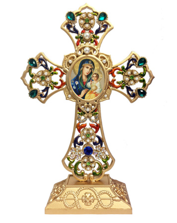 Jeweled Filigree Cross - Eternal Bloom