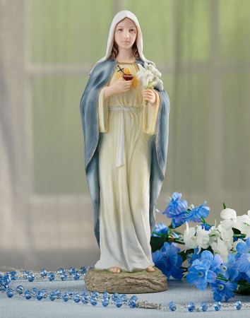 Immaculate Heart Hand Painted Statue