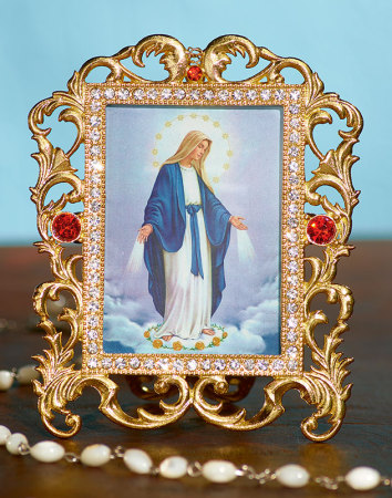 Our Lady of Grace Jeweled Frames - set of 3
