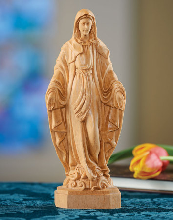 Our Lady of Grace Wooden Figurine