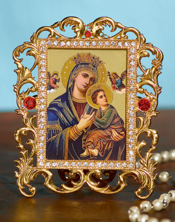 Perpetual Help Jeweled Framed Icons - set of 3