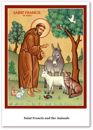 St. Francis & Animals Holy Cards