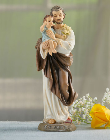 St Joseph Hand Painted Statue