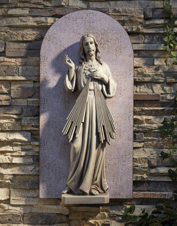 Divine Mercy Garden Wall Plaque
