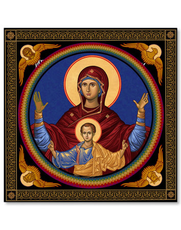 Virgin Mary Platyatera Icon