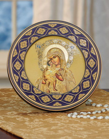 Virgin of Tenderness Desktop Medallion Plaque