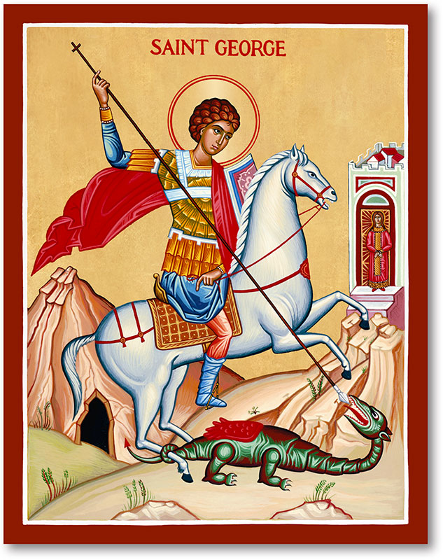 Men Saint Icons St George And Dragon Icon Monastery Icons