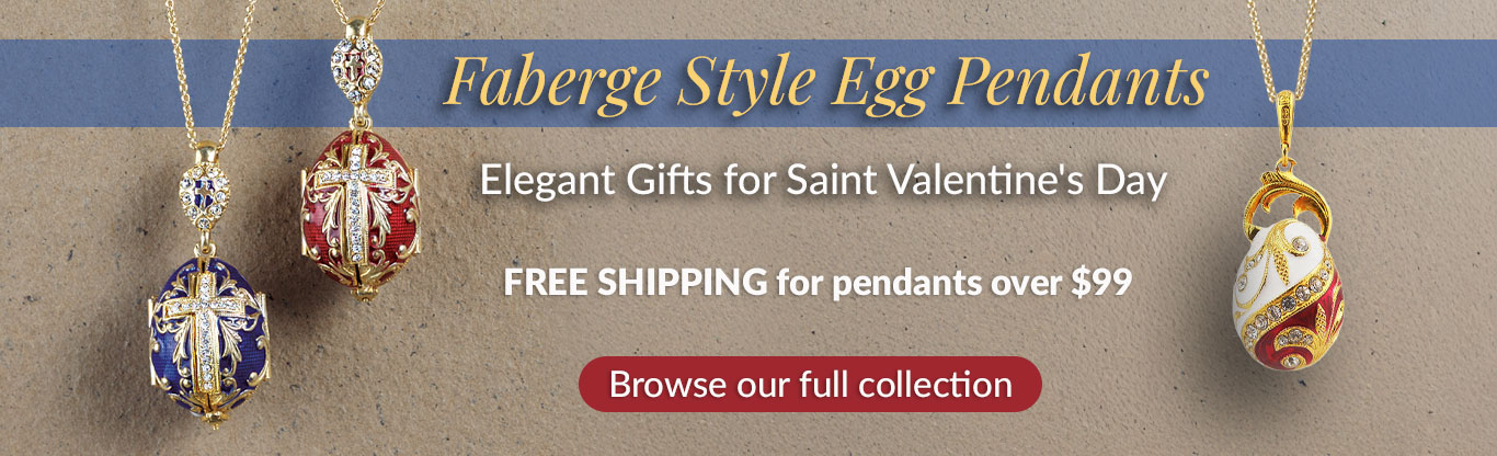 Faberge Style Egg Pendants