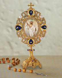 Heirloom Monstrance Style Risen Christ Ornament