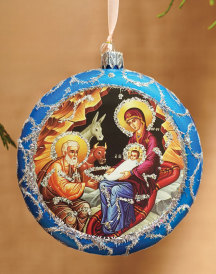 Nativity Icon Medallion Ornament