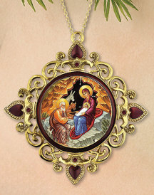 Classic Christmas Icon Ornate Metal Ornament