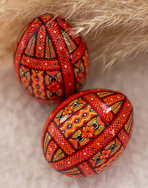 Hand Painted Ukrainian Easter Egg - 3-egg set