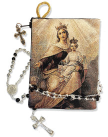 Our Lady of Mt Carmel rosary Pouches - set of 6